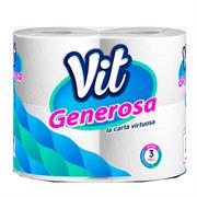 CARTA IGIENICA 4 RT 3veli VIT GENEROSA IC270